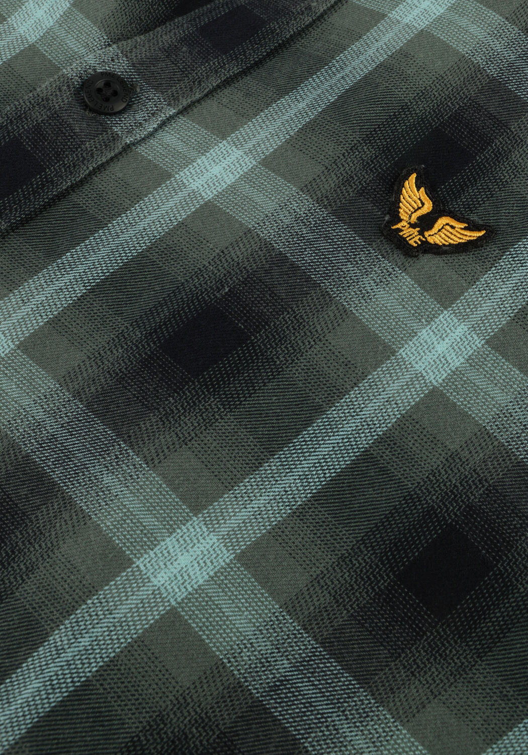 Groene PME LEGEND Casual overhemd LONG SLEEVE SHIRT CTN YARN DYED TWILL CHECK - large