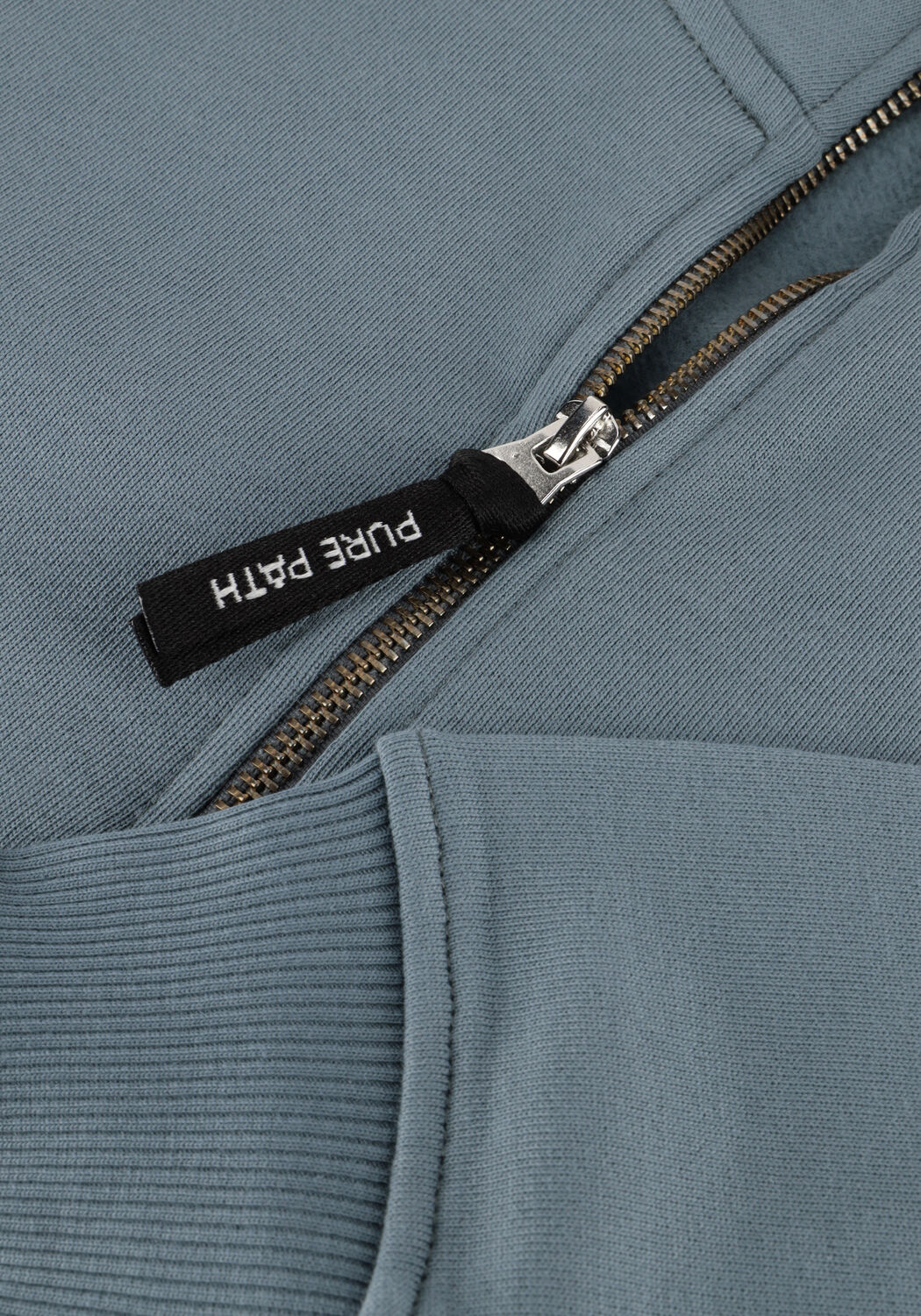 Blauwe PURE PATH Trui LOOSE FIT SWEATERS HALFZIP319 - large