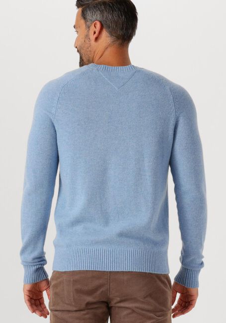 Lichtblauwe TOMMY HILFIGER Trui LAMBSWOOL CREW NECK - large