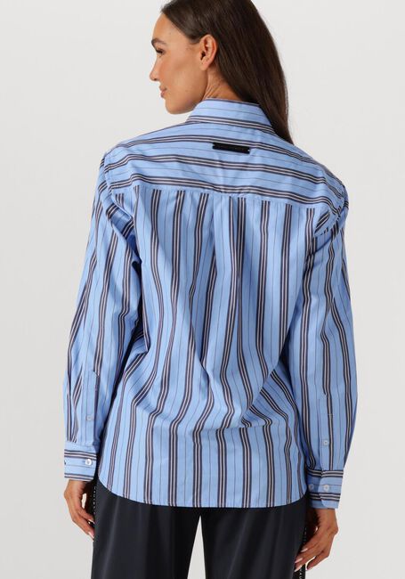 Blauwe HAUTE L'AMITIÉ Blouses BUTTON DOWN STRIPE SHIRT - large
