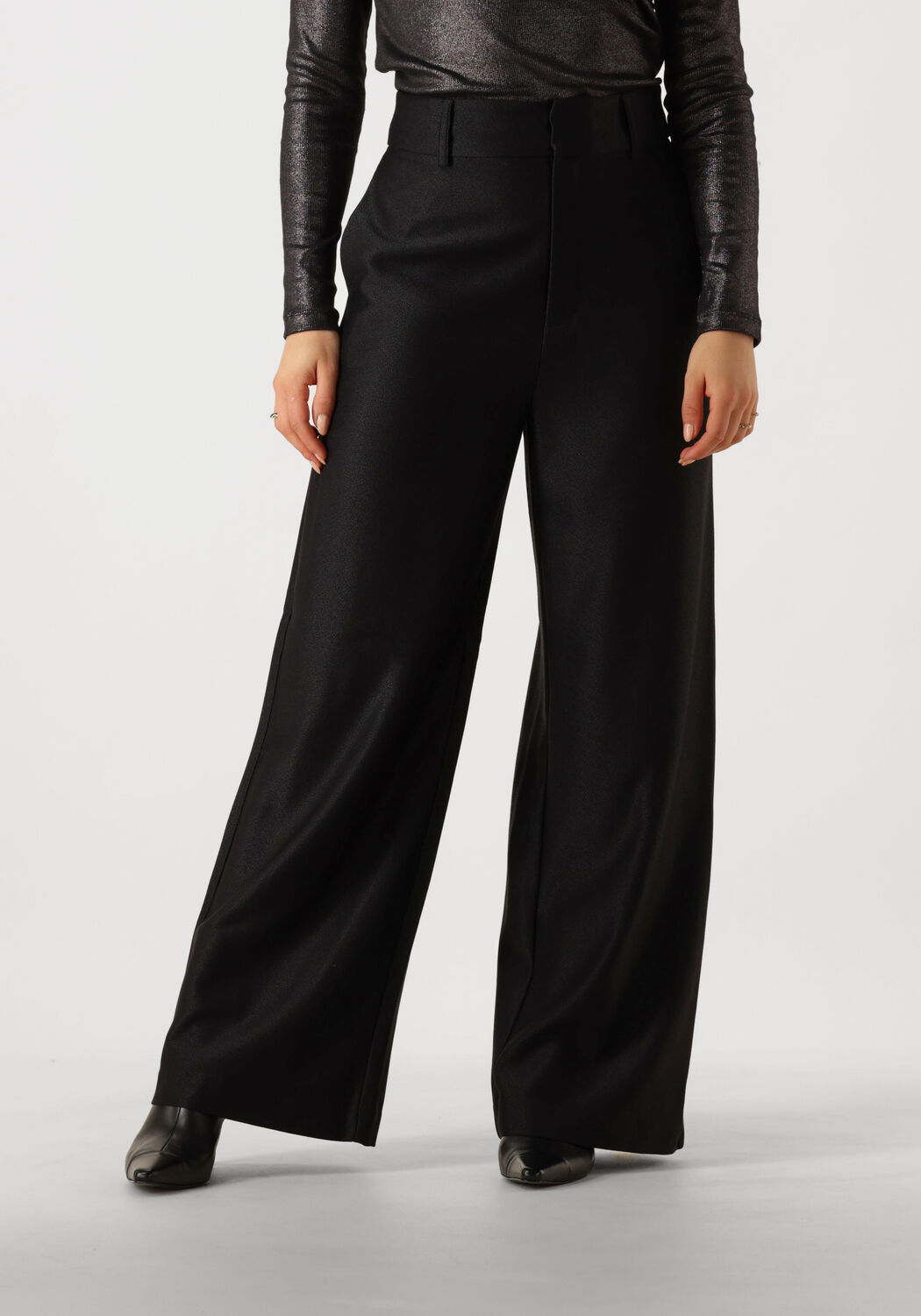 MY ESSENTIAL WARDROBE Dames Broeken Lavinamw High Wide Pant Zwart