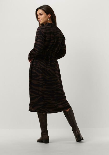 Bruine OBJECT Midi jurk OBJCIRA L/S SHIRT DRESS 129 - large