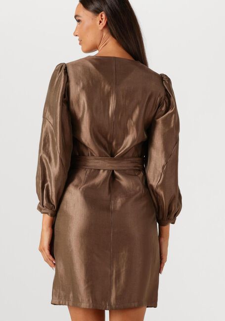 Bruine AAIKO Mini jurk SEMIRA CRINKLE VIS 545 - large