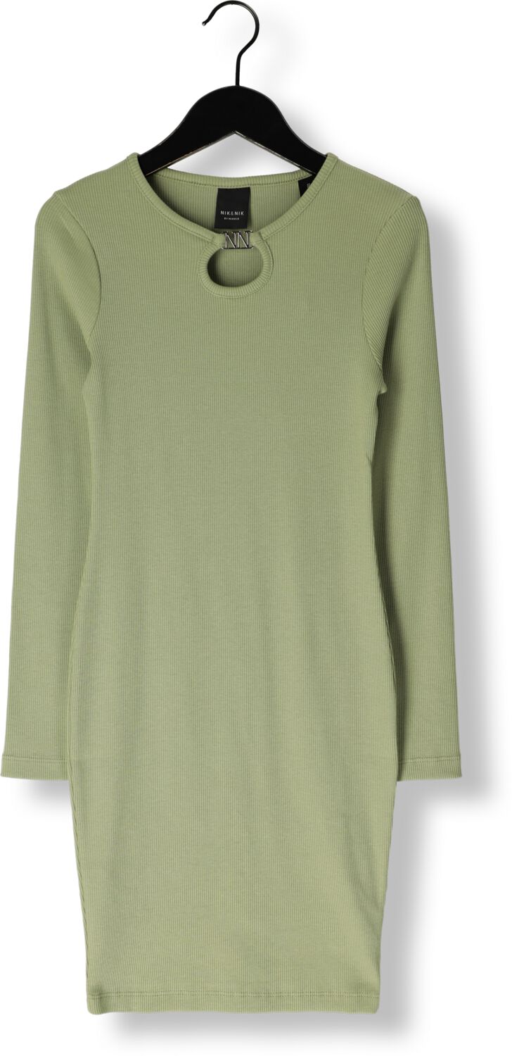 NIK & NIK Meisjes Jurken Presley Rib Dress Groen