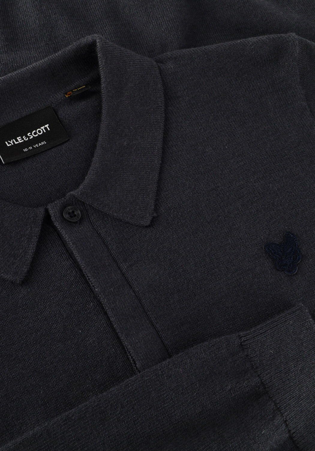 Antraciet LYLE & SCOTT Polo LS KNITTED POLO SHIRT - large