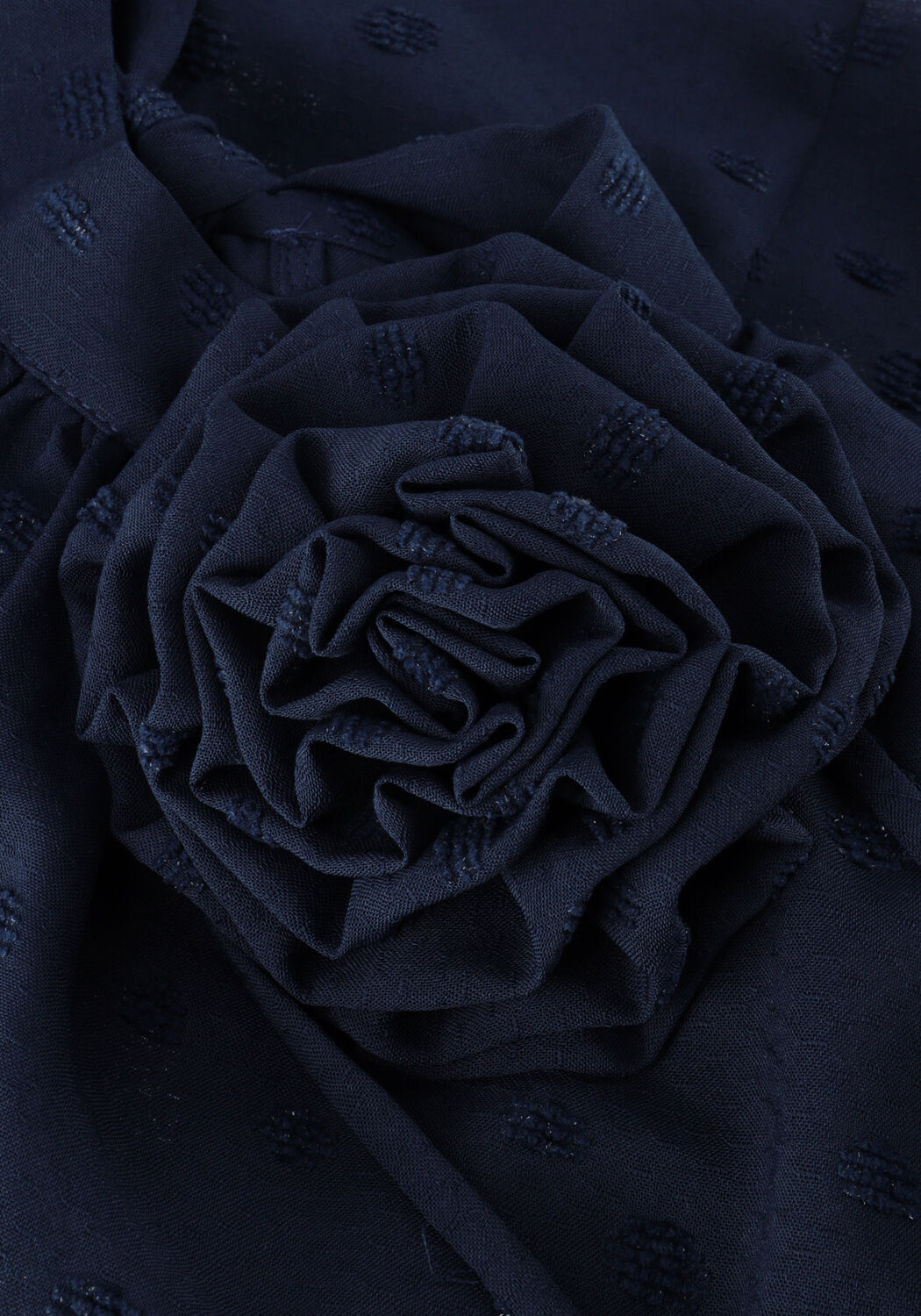 Donkerblauwe VANILIA Blouses VISCOSE DOT BOW BLOUSE - large