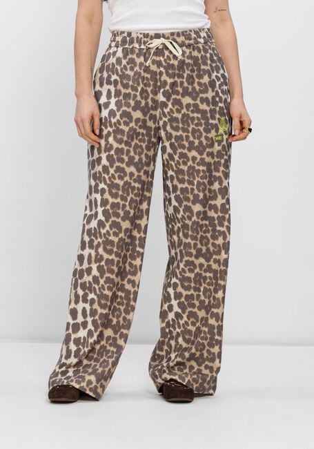 Bruine ALIX THE LABEL Joggingbroek LADIES WOVEN ANIMAL PANTS - large