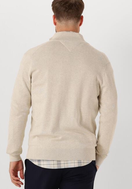 Beige TOMMY HILFIGER Trui ESSENTIAL COTTON ZIP THRU - large