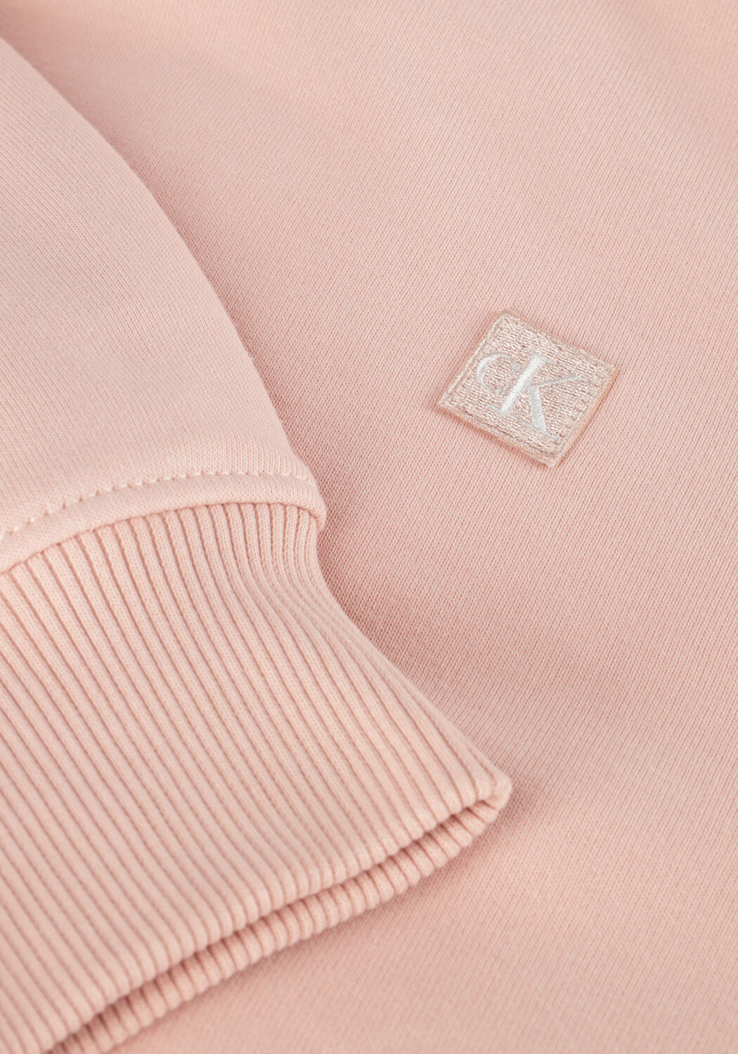 lichtroze calvin klein sweater ck embro badge regular hoodie