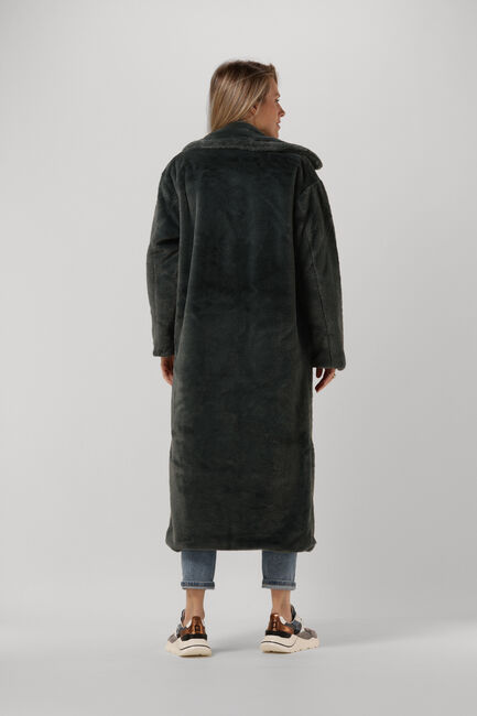Donkergroene NOTRE-V Faux fur jas FUR LONG COAT - large