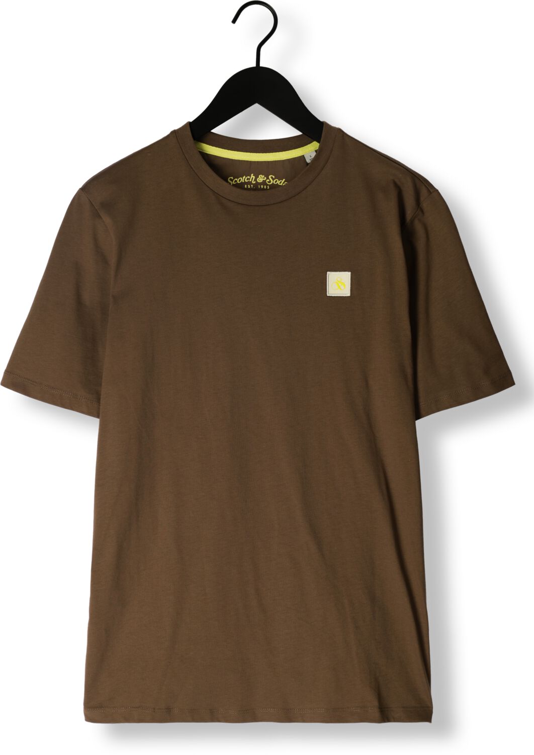 SCOTCH & SODA Heren Polo's & T-shirts Essential Logo Badge T-shirt Groen