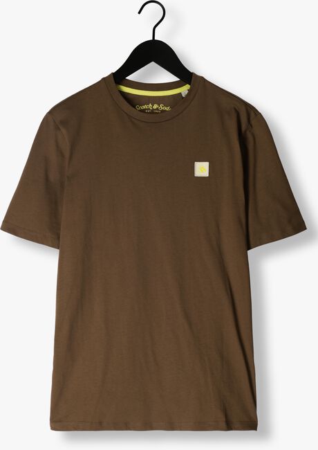 Groene SCOTCH & SODA T-shirt ESSENTIAL LOGO BADGE T-SHIRT - large