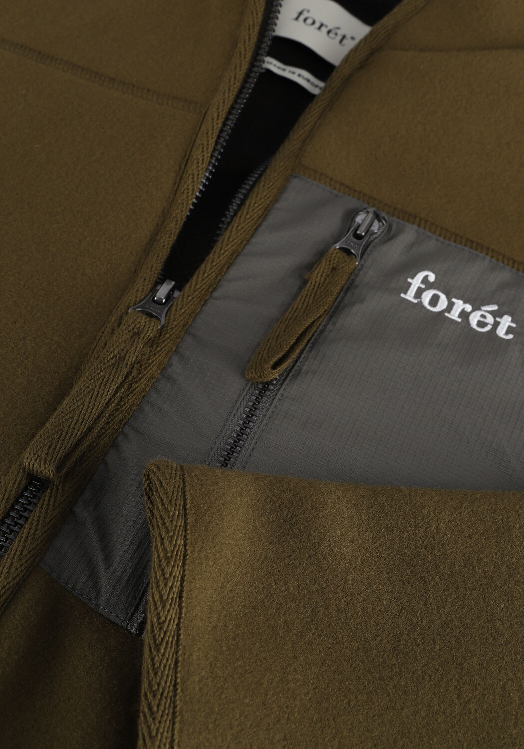 Donkergroene FOR&Eacute;T Vest SILENCE FLEECE JACKET - large
