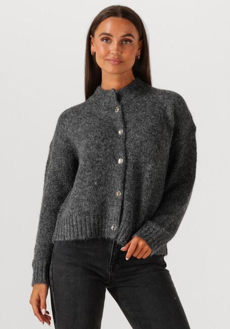 Donkergrijze NEO NOIR Trui TAURA FLUFFY KNIT CARDIGAN - large