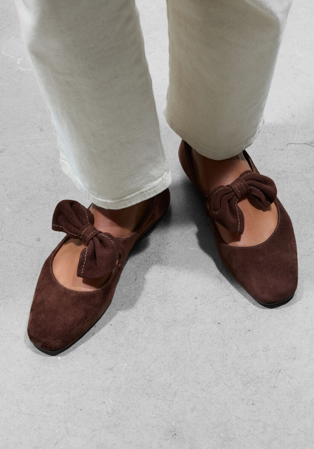 Bruine STEFANO LAURAN Ballerina's BAILARINA LAZO - large