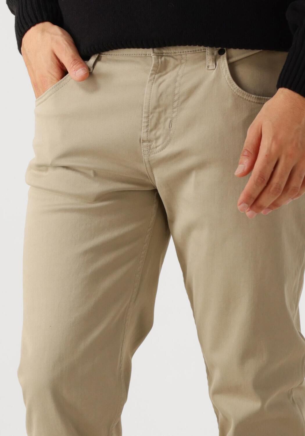 7 FOR ALL MANKIND Heren Jeans 5-pocket Slimmy Stretch Sateen Beige