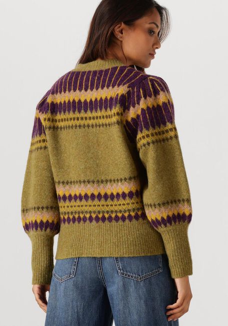Groene ANTIK BATIK Trui MOHI CARDIGAN - large