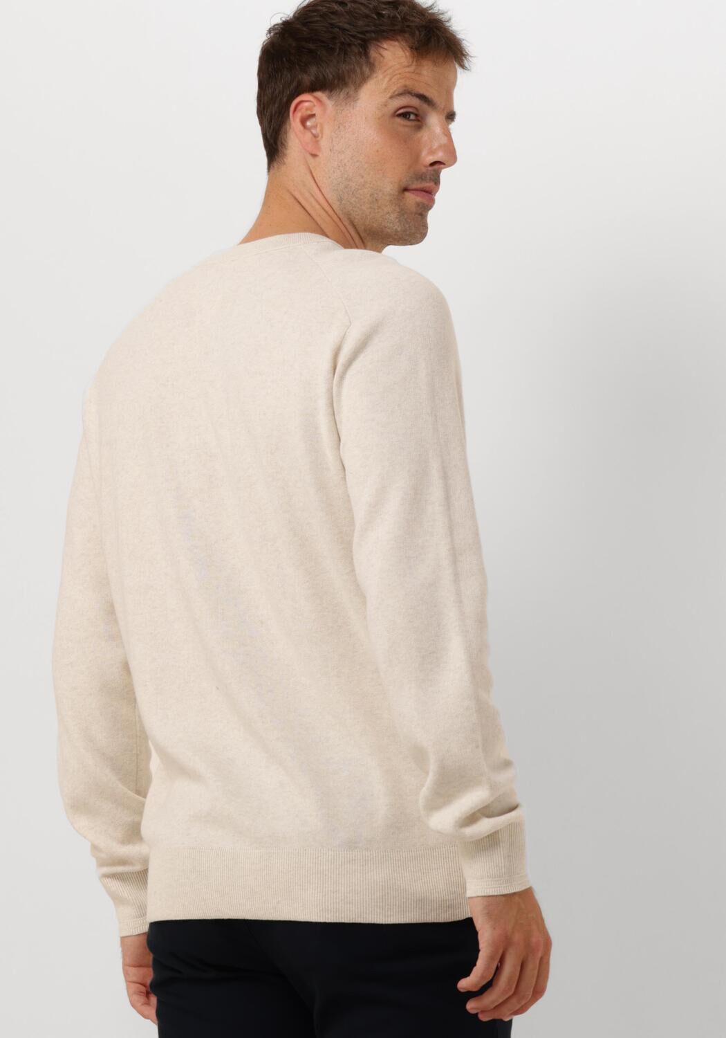 TOMMY HILFIGER Heren Truien & Vesten Speckledmouline Graphic C Neck Beige