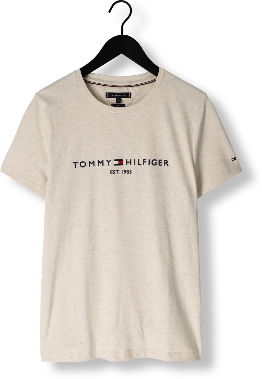 TOMMY HILFIGER Heren Polo's & T-shirts Tommy Logo Tee Beige