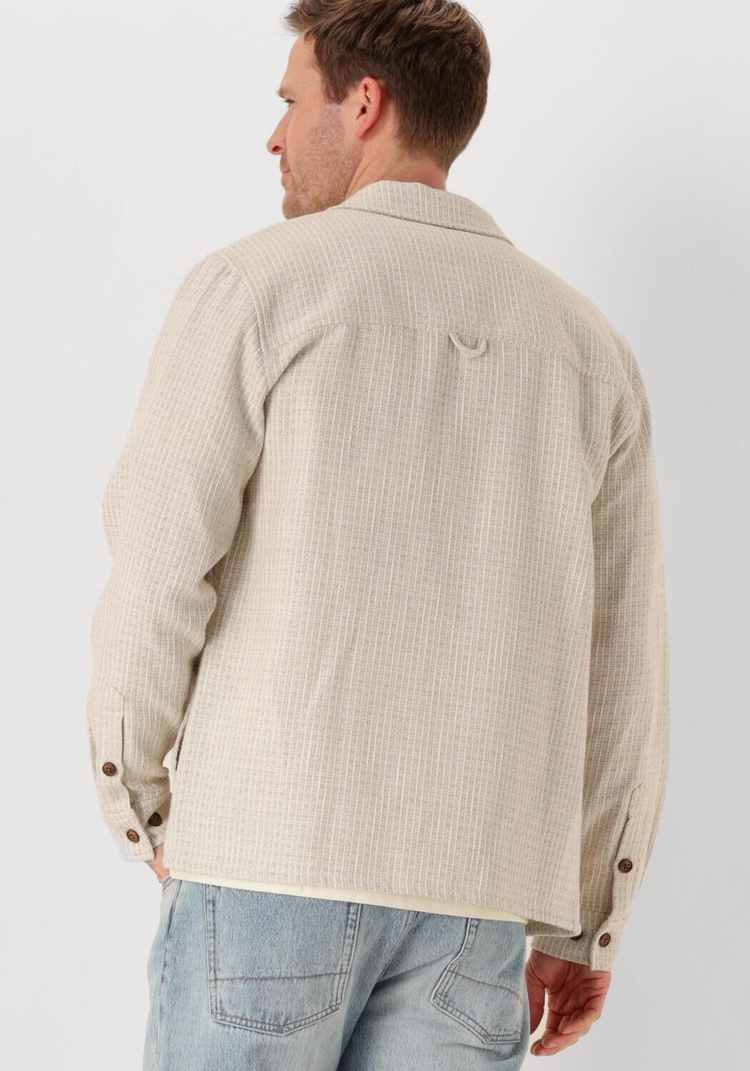ANERKJENDT Heren Overhemden Akoscar New Overshirt Ecru