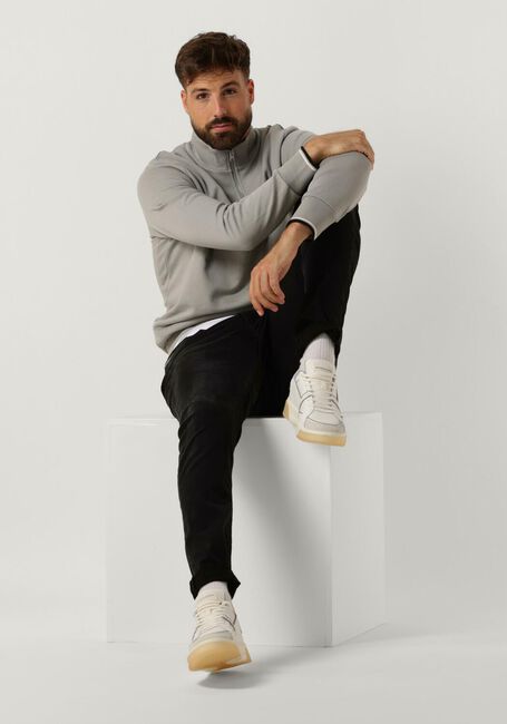 Beige FRED PERRY Sweater HALF ZIP SWEATSHIRT - large