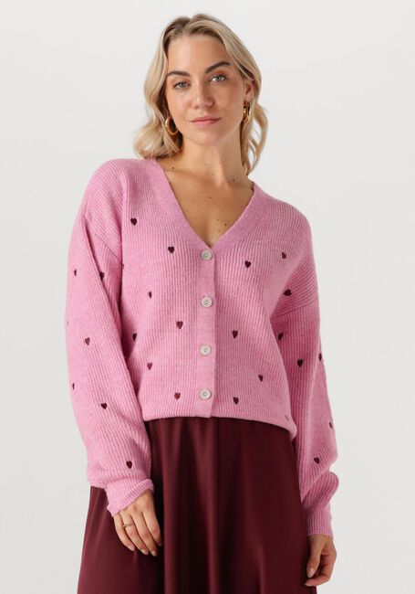 Roze Y.A.S. Vest YASBOW LS EMBROIDED KNIT CARDIGAN - large