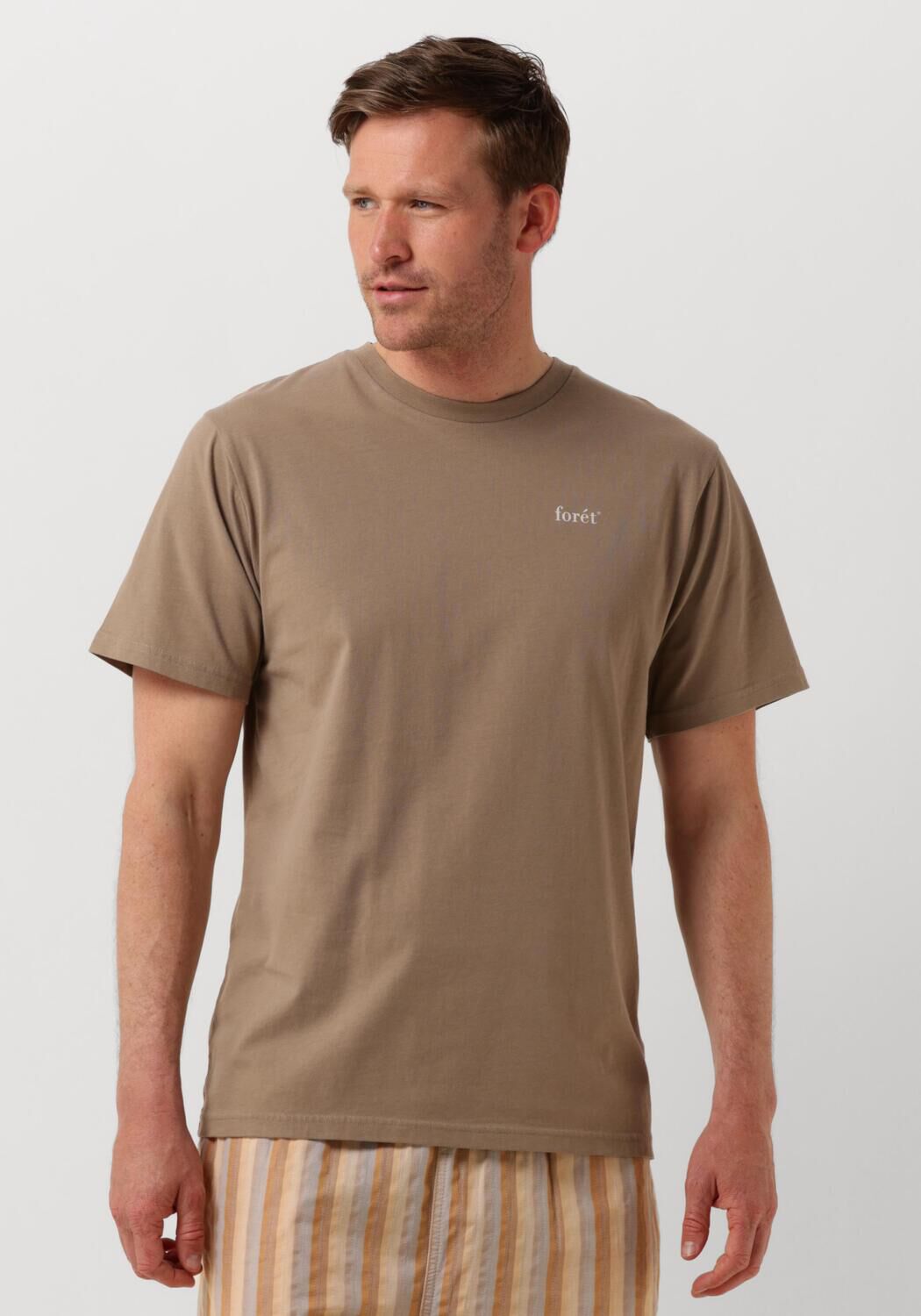 FORÉT Forét Heren Polo's & T-shirts Still T-shirt Taupe