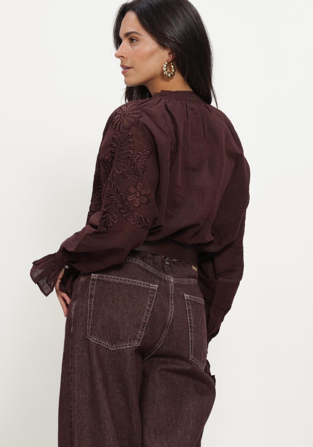 ANTIK BATIK Dames Blouses Marta Blouse Bruin