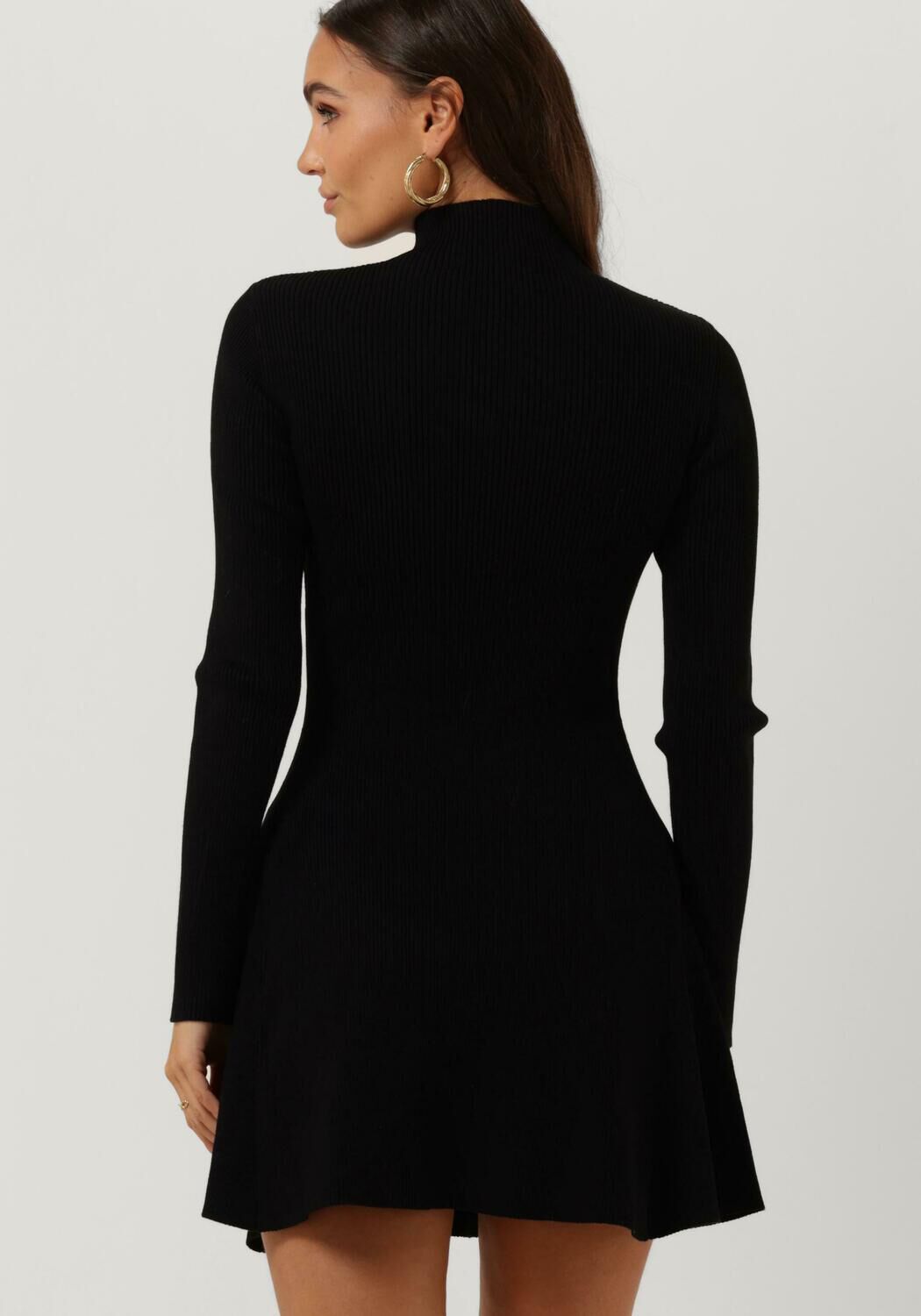 zwarte neo noir mini jurk robbie knit dress