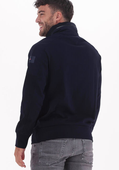 Donkerblauwe TOMMY HILFIGER Sweater COTTON TOUCH MIX MEDIA - large