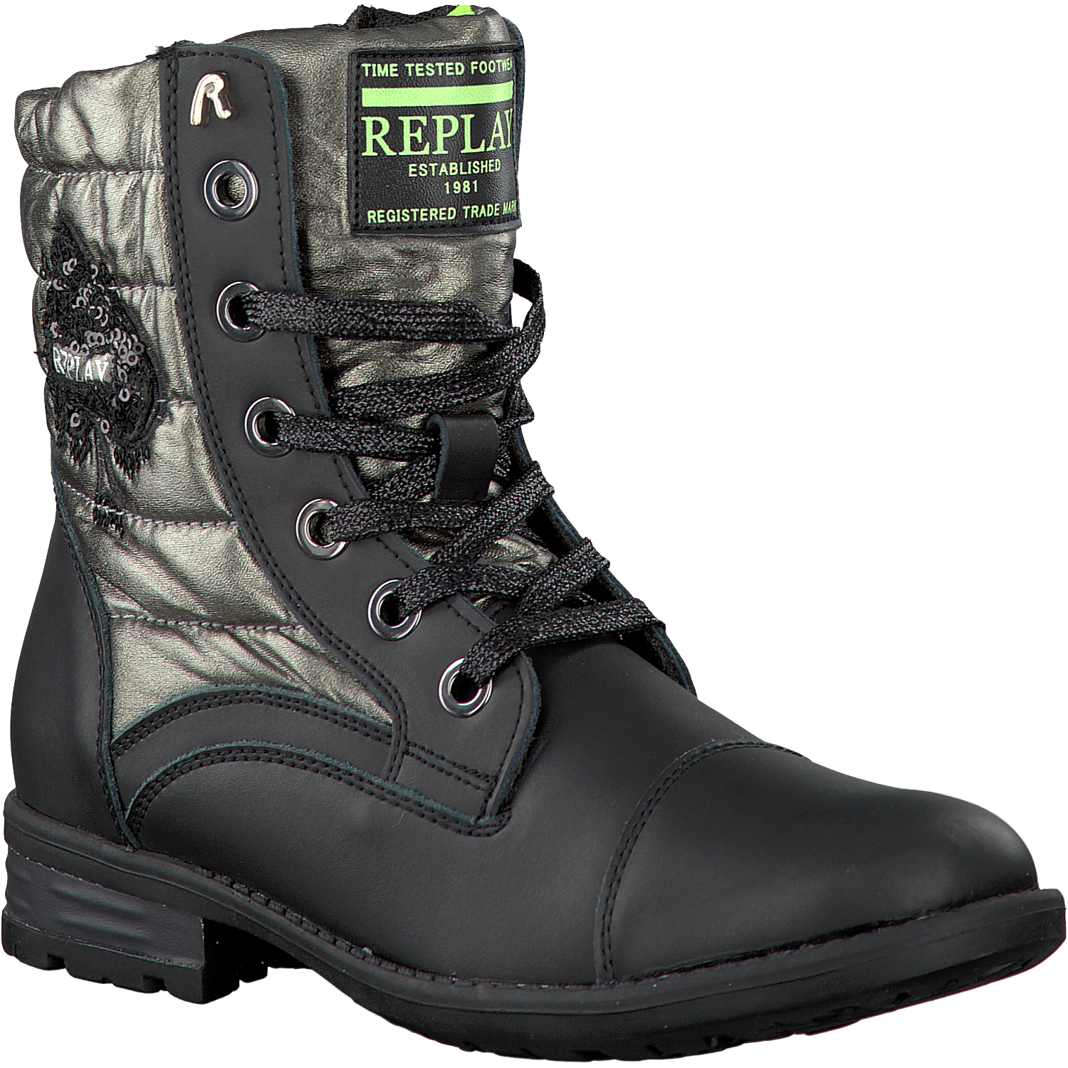 Zwarte REPLAY Enkelboots KELLS | Omoda REPLAY Enkelboots | Final Sale | Shop tot 70% korting | Omoda