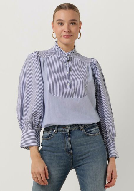 Lichtblauwe ANTIK BATIK Blouses POPY BLOUSE - large