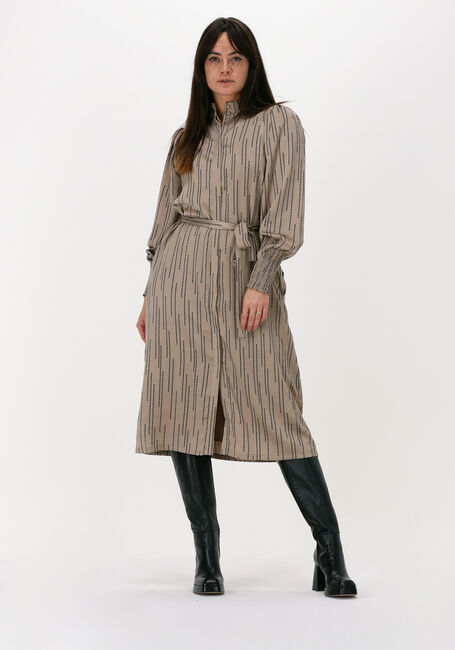 Taupe BRUUNS BAZAAR Midi jurk ACACIA CONVENT - large
