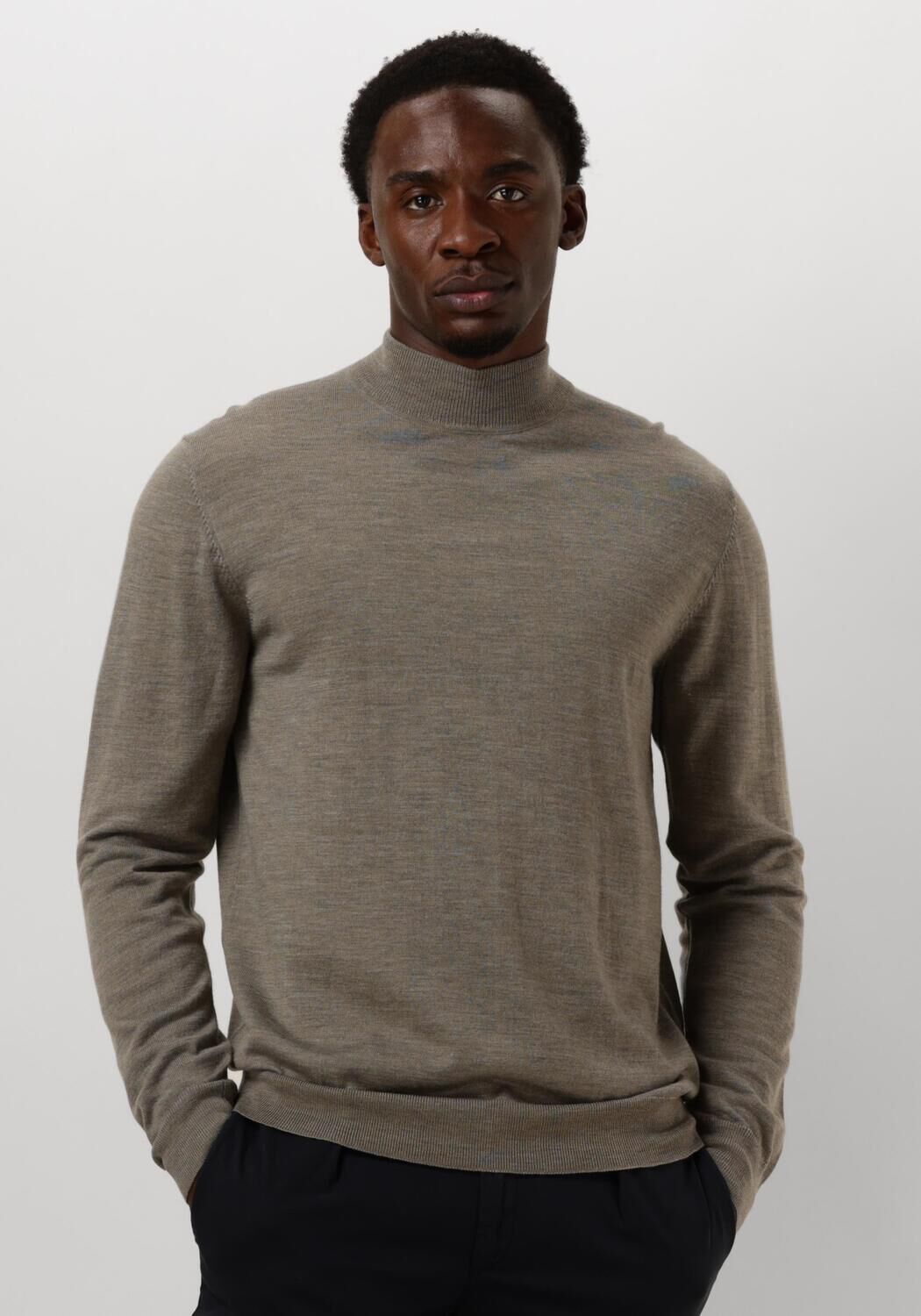 PROFUOMO Heren Truien & Vesten Pullover Mock Groen