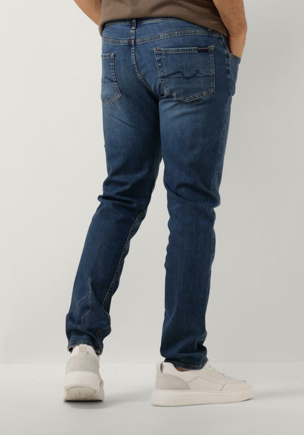 7 FOR ALL MANKIND Heren Jeans Slimmy Tapered Blauw