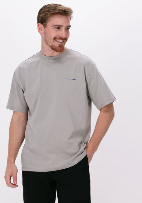 Lichtgrijze WOODBIRD T-shirt STAIN BACK TEE - large