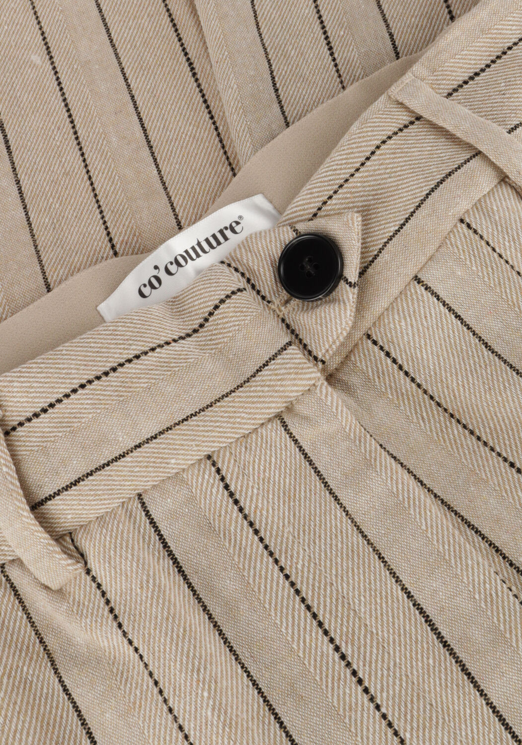 Beige CO'COUTURE Pantalon LINEN PIN LONG PANT - large