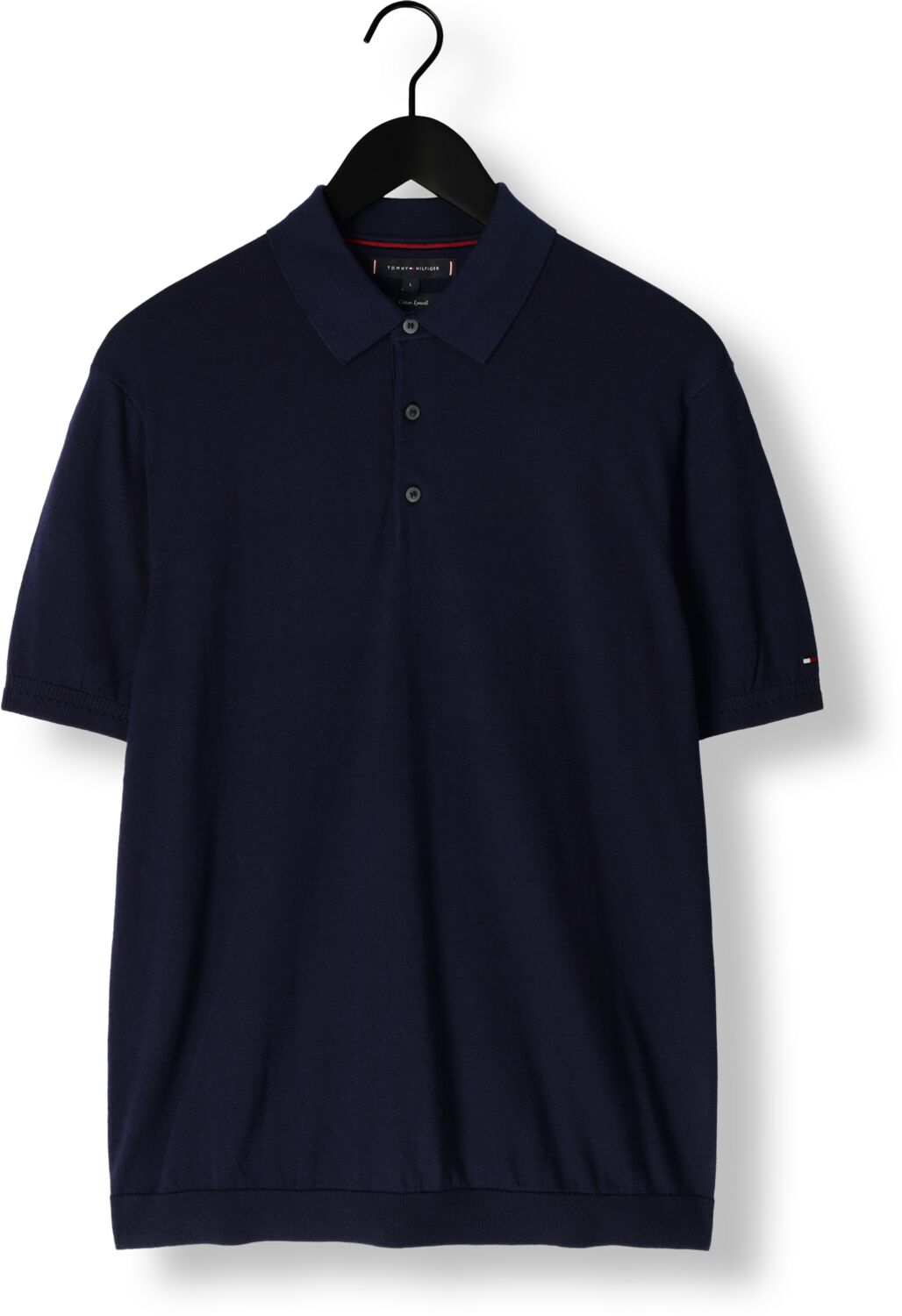 TOMMY HILFIGER Heren Polo's & T-shirts Dc Cotton Lyocell Polo Blauw