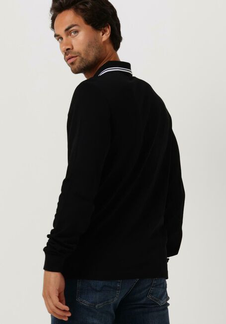 Zwarte FRED PERRY Polo LS TWIN TIPPED SHIRT - large