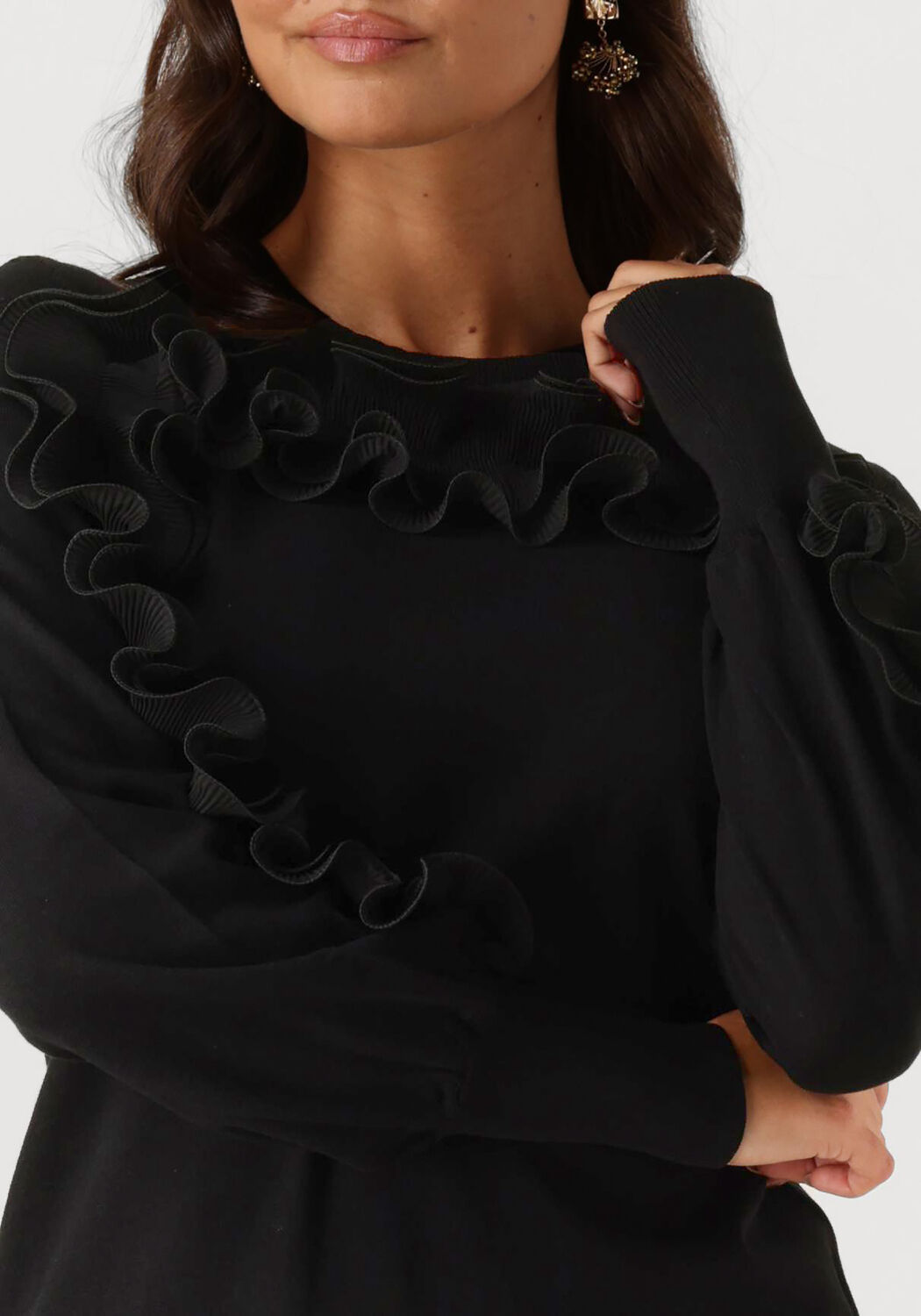JANSEN AMSTERDAM Dames Jurken Fn558 Jurk Betty Zwart