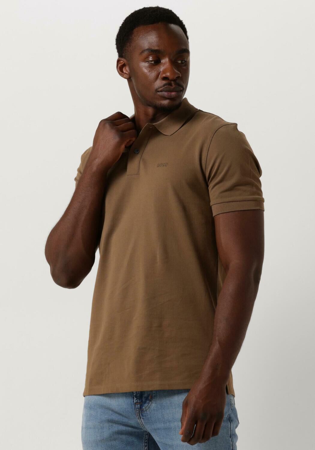 Hugo Boss Bruine poloshirt korte mouw Brown Heren