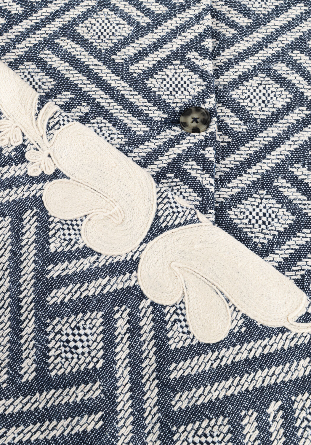 Blauwe SUMMUM Jack JACKET BLUE JACQUARD - large