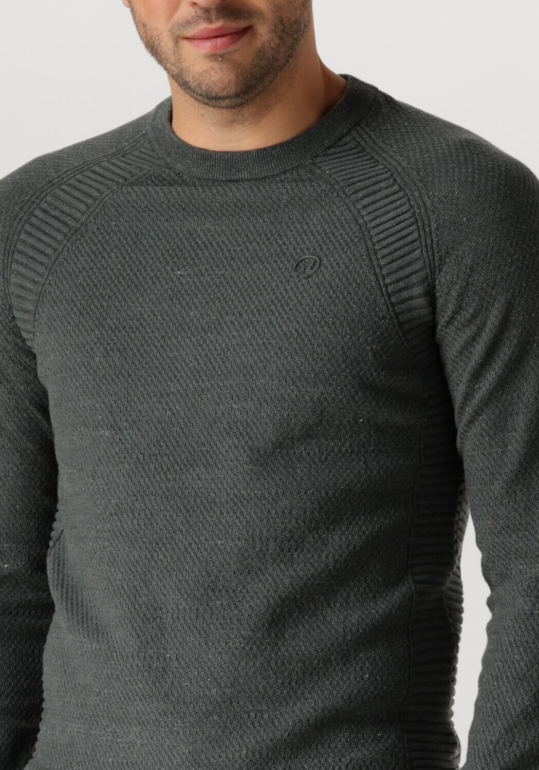 CAST IRON Heren Truien & Vesten Crewneck Cotton Heather Plated Blend Groen