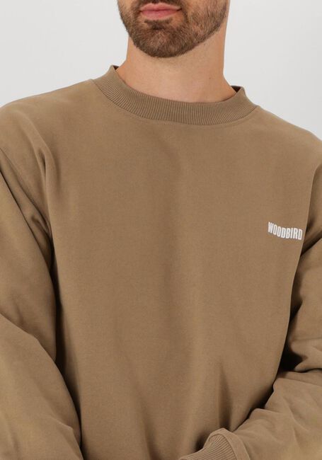 Beige WOODBIRD Trui WBCANE HOME CREW - large