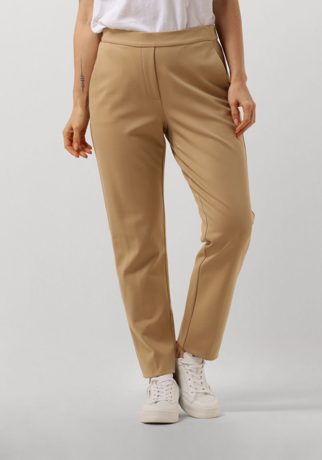 Beaumont cropped slim fit chino Charlie zand