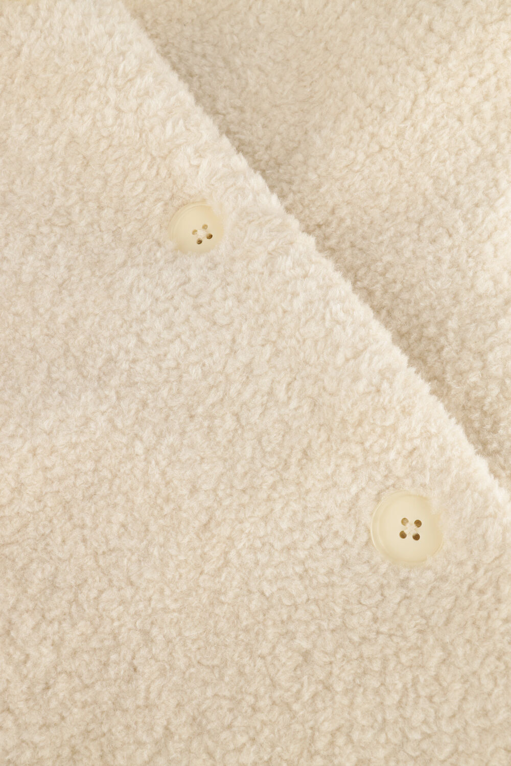 Beige ANOTHER LABEL Faux fur jas MOUSSY COAT - large