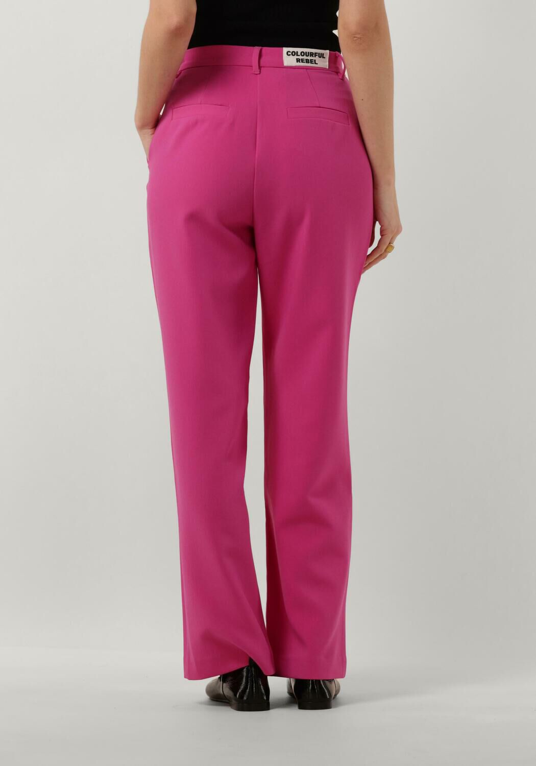 COLOURFUL REBEL Dames Broeken Rus Uni Straight Pants Roze