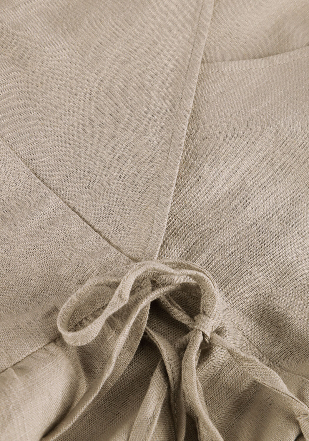 Zand OBJECT Midi jurk OBJAMMIE S/S WRAP LONG DRESS - large