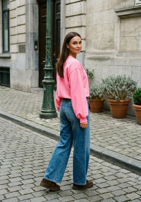 Roze MSCH COPENHAGEN Sweater MSCHBRIONNA IMA Q SWEATSHIRT - large