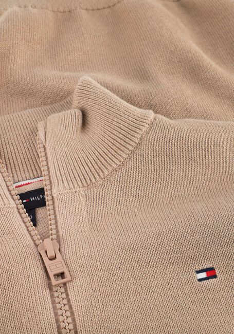Beige TOMMY HILFIGER Trui HALF ZIP SWEATER - large